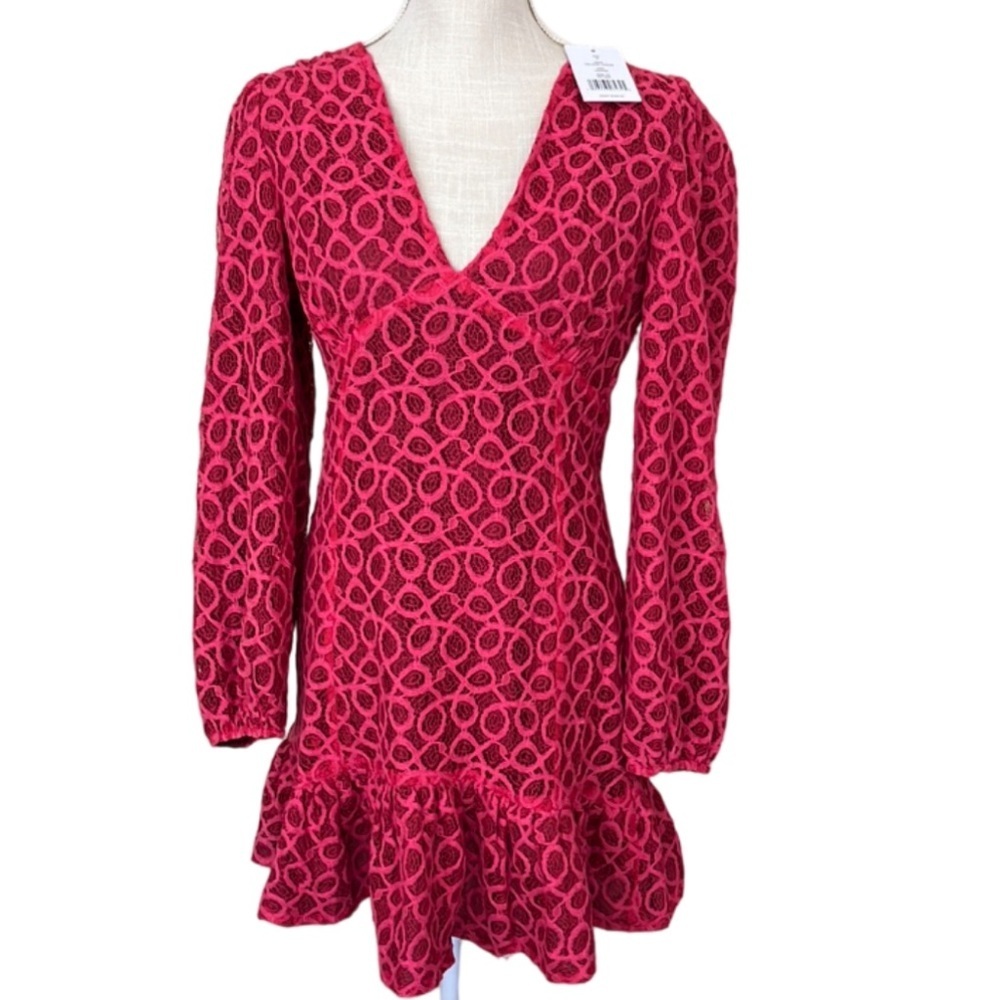 WALTER BAKER Helaine Lace Mini Dress PINK/CERISE NWT- Size 10